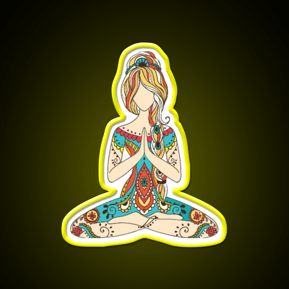 Yoga Art Yoga Led Neon Sign For Wellness Space Rgb Color - Shineneon