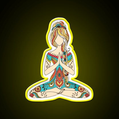 Yoga Art Yoga Led Neon Sign For Wellness Space Rgb Color - Shineneon