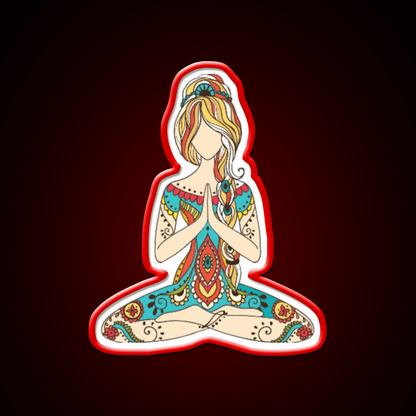 Yoga Art Yoga Led Neon Sign For Wellness Space Rgb Color - Shineneon