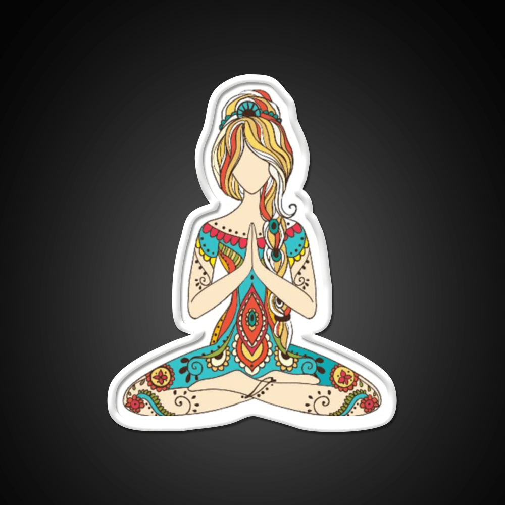 Yoga Art Yoga Led Neon Sign For Wellness Space Rgb Color - Shineneon