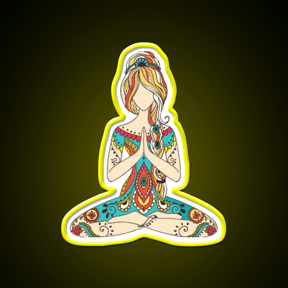 Yoga Art Yoga Led Neon Sign For Wellness Space Rgb Color