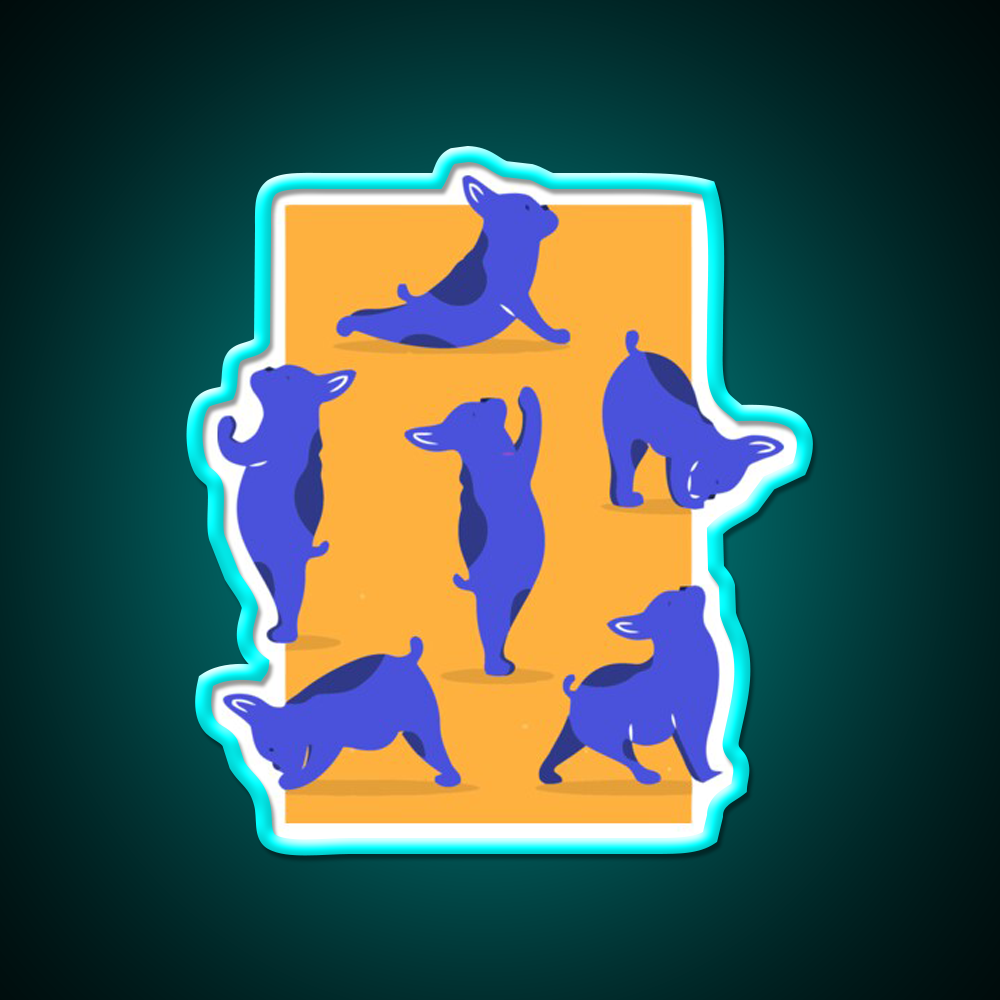 Yoga Asana Yoga Led Neon Sign For Wellness Space Rgb Color