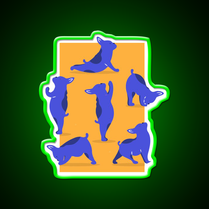 Yoga Asana Yoga Led Neon Sign For Wellness Space Rgb Color