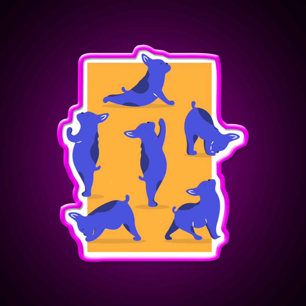 Yoga Asana Yoga Led Neon Sign For Wellness Space Rgb Color