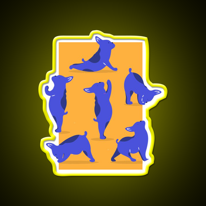 Yoga Asana Yoga Led Neon Sign For Wellness Space Rgb Color