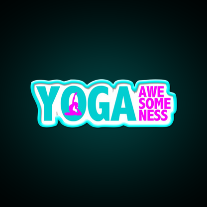 Yoga Awesomeness Yoga Led Neon Sign For Wellness Space Rgb Color