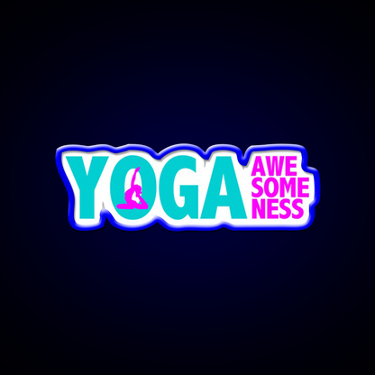 Yoga Awesomeness Yoga Led Neon Sign For Wellness Space Rgb Color