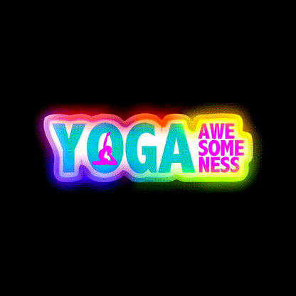Yoga Awesomeness Yoga Led Neon Sign For Wellness Space Rgb Color