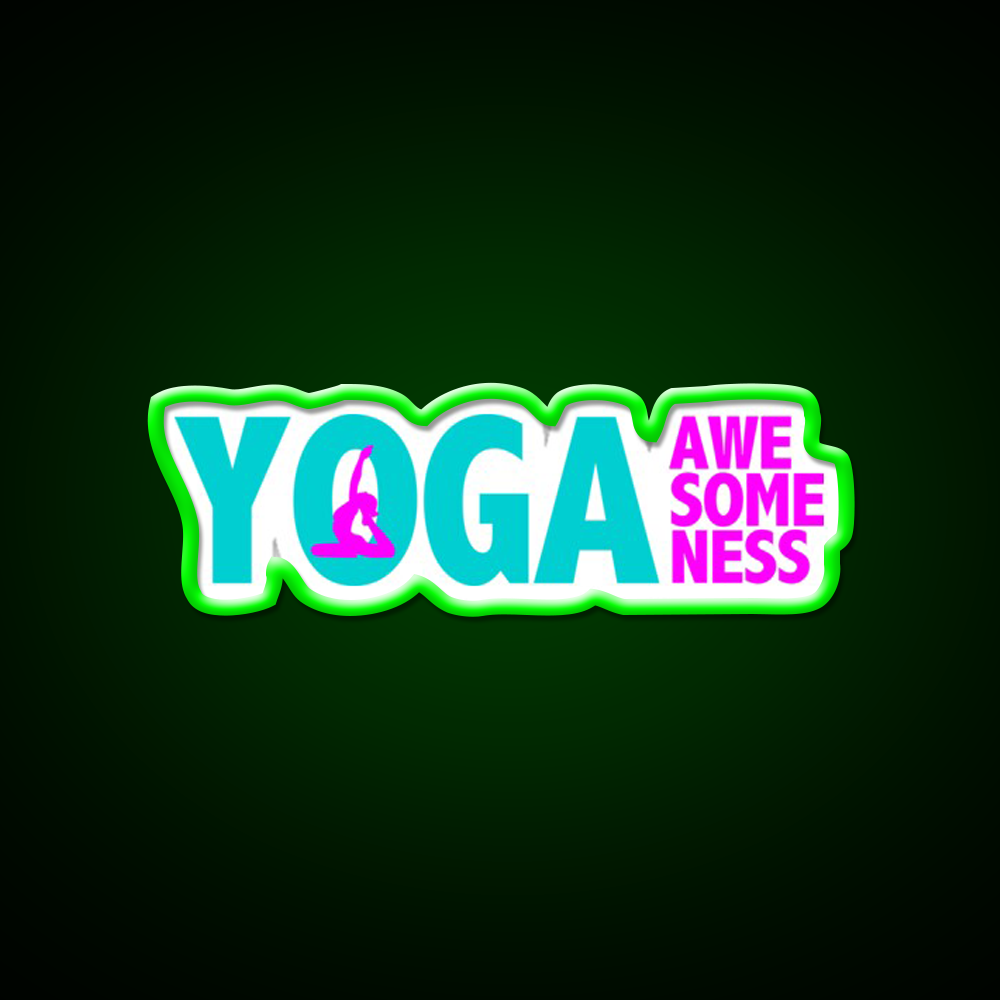 Yoga Awesomeness Yoga Led Neon Sign For Wellness Space Rgb Color