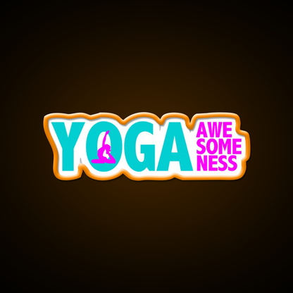 Yoga Awesomeness Yoga Led Neon Sign For Wellness Space Rgb Color