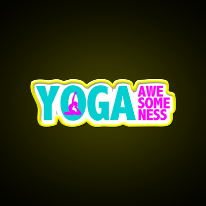 Yoga Awesomeness Yoga Led Neon Sign For Wellness Space Rgb Color