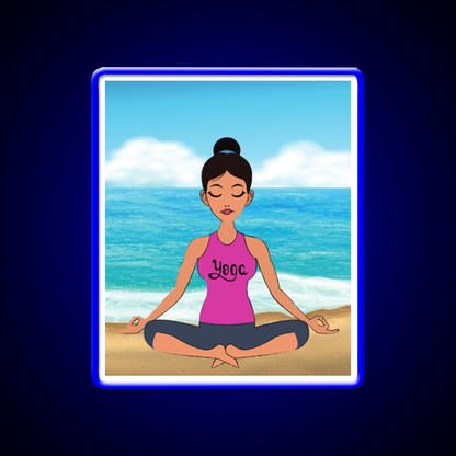 Yoga Beach Relaxation Exercise Yoga Led Neon Sign Rgb Color