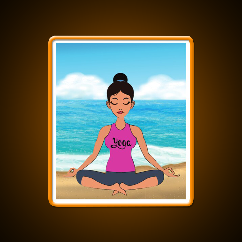 Yoga Beach Relaxation Exercise Yoga Led Neon Sign Rgb Color