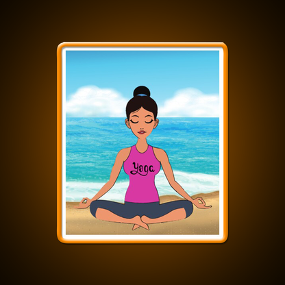 Yoga Beach Relaxation Exercise Yoga Led Neon Sign Rgb Color