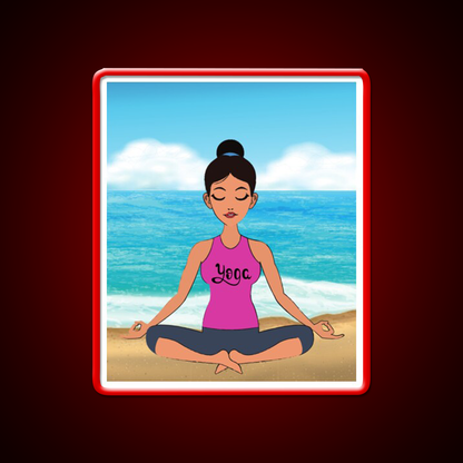 Yoga Beach Relaxation Exercise Yoga Led Neon Sign Rgb Color