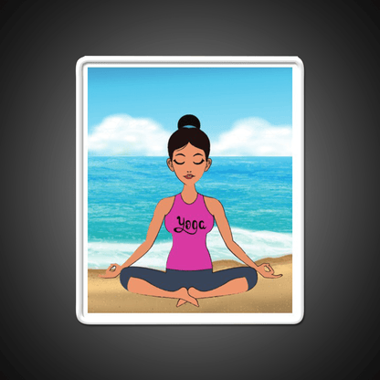 Yoga Beach Relaxation Exercise Yoga Led Neon Sign Rgb Color - Shineneon