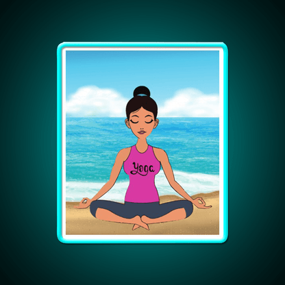 Yoga Beach Relaxation Exercise Yoga Led Neon Sign Rgb Color - Shineneon