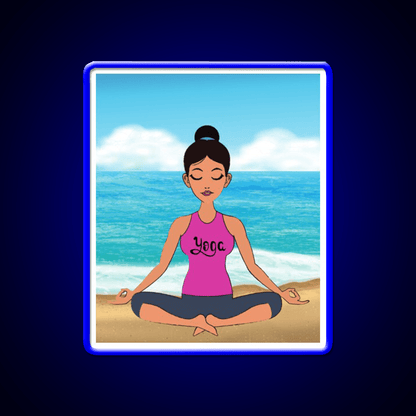 Yoga Beach Relaxation Exercise Yoga Led Neon Sign Rgb Color - Shineneon