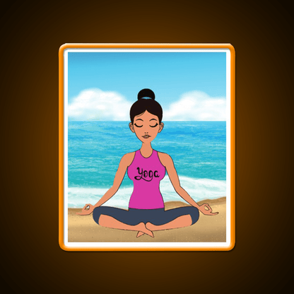 Yoga Beach Relaxation Exercise Yoga Led Neon Sign Rgb Color - Shineneon