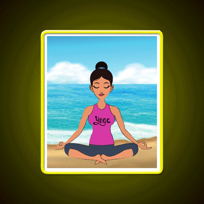 Yoga Beach Relaxation Exercise Yoga Led Neon Sign Rgb Color