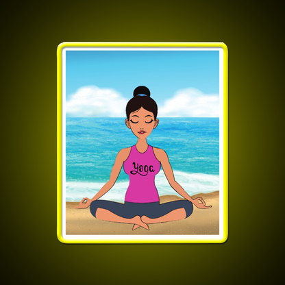 Yoga Beach Relaxation Exercise Yoga Led Neon Sign Rgb Color