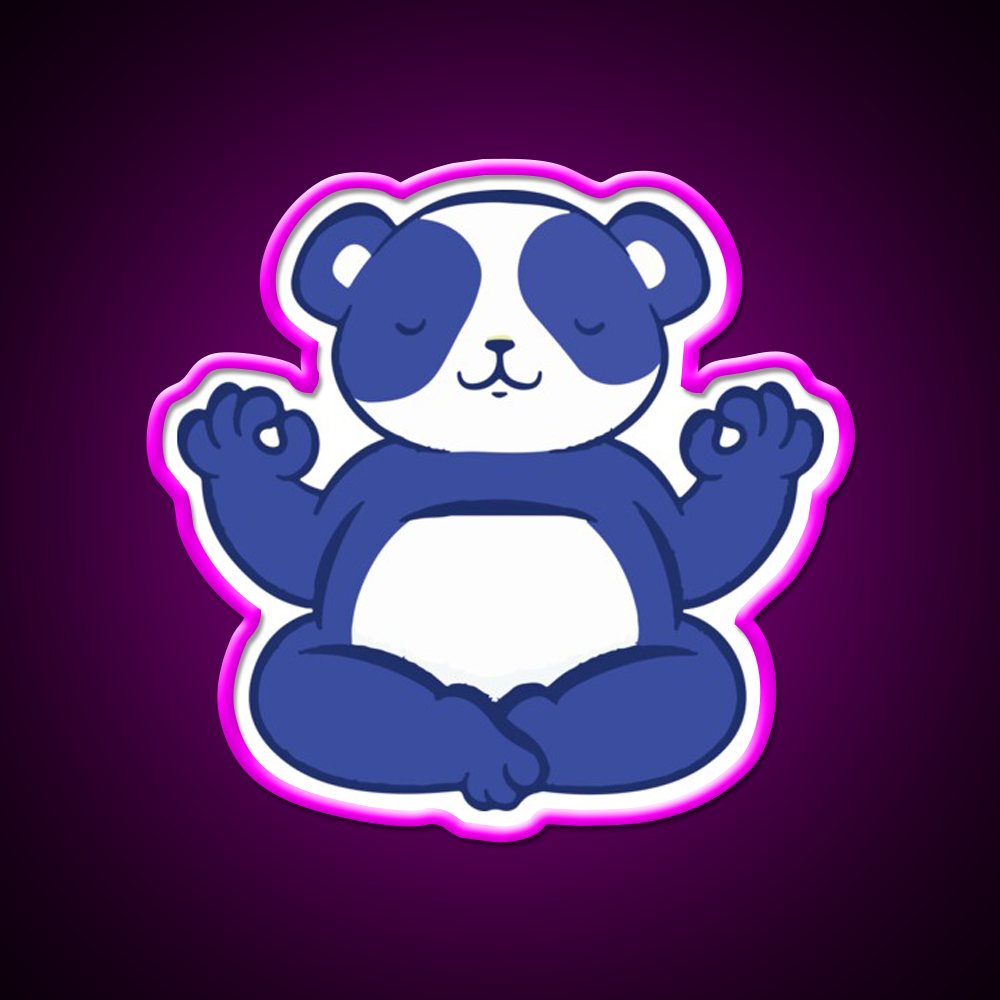 Yoga Bear Yoga Led Neon Sign For Wellness Space Rgb Color