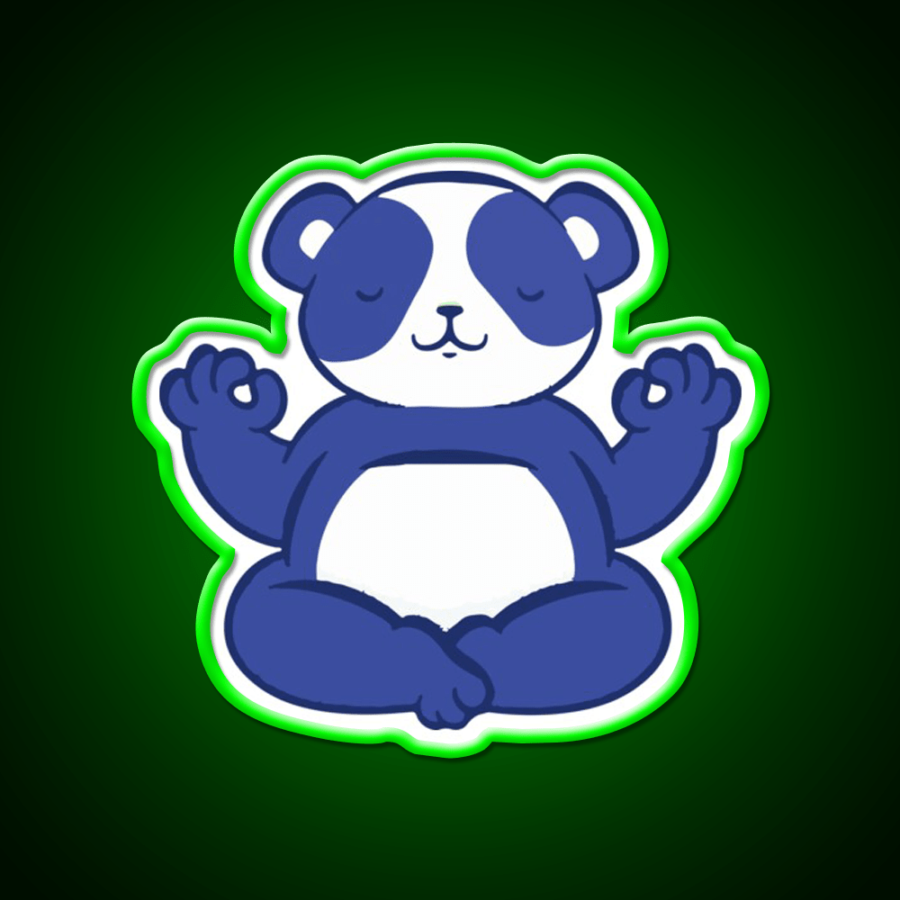 Yoga Bear Yoga Led Neon Sign For Wellness Space Rgb Color - Shineneon