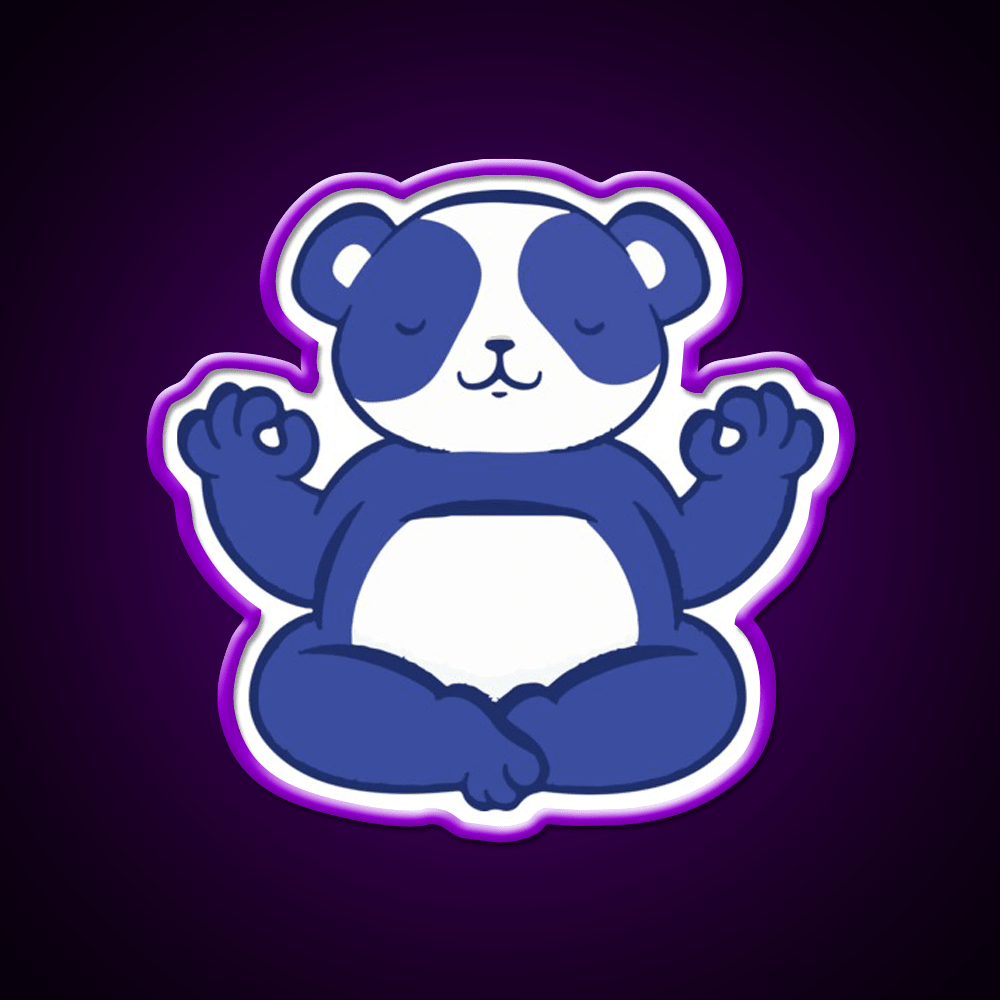 Yoga Bear Yoga Led Neon Sign For Wellness Space Rgb Color - Shineneon