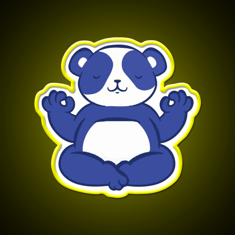 Yoga Bear Yoga Led Neon Sign For Wellness Space Rgb Color