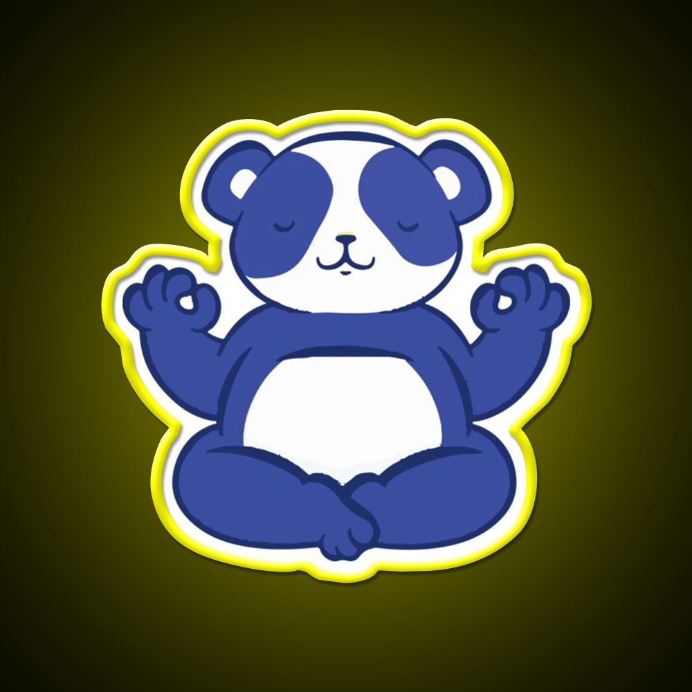 Yoga Bear Yoga Led Neon Sign For Wellness Space Rgb Color