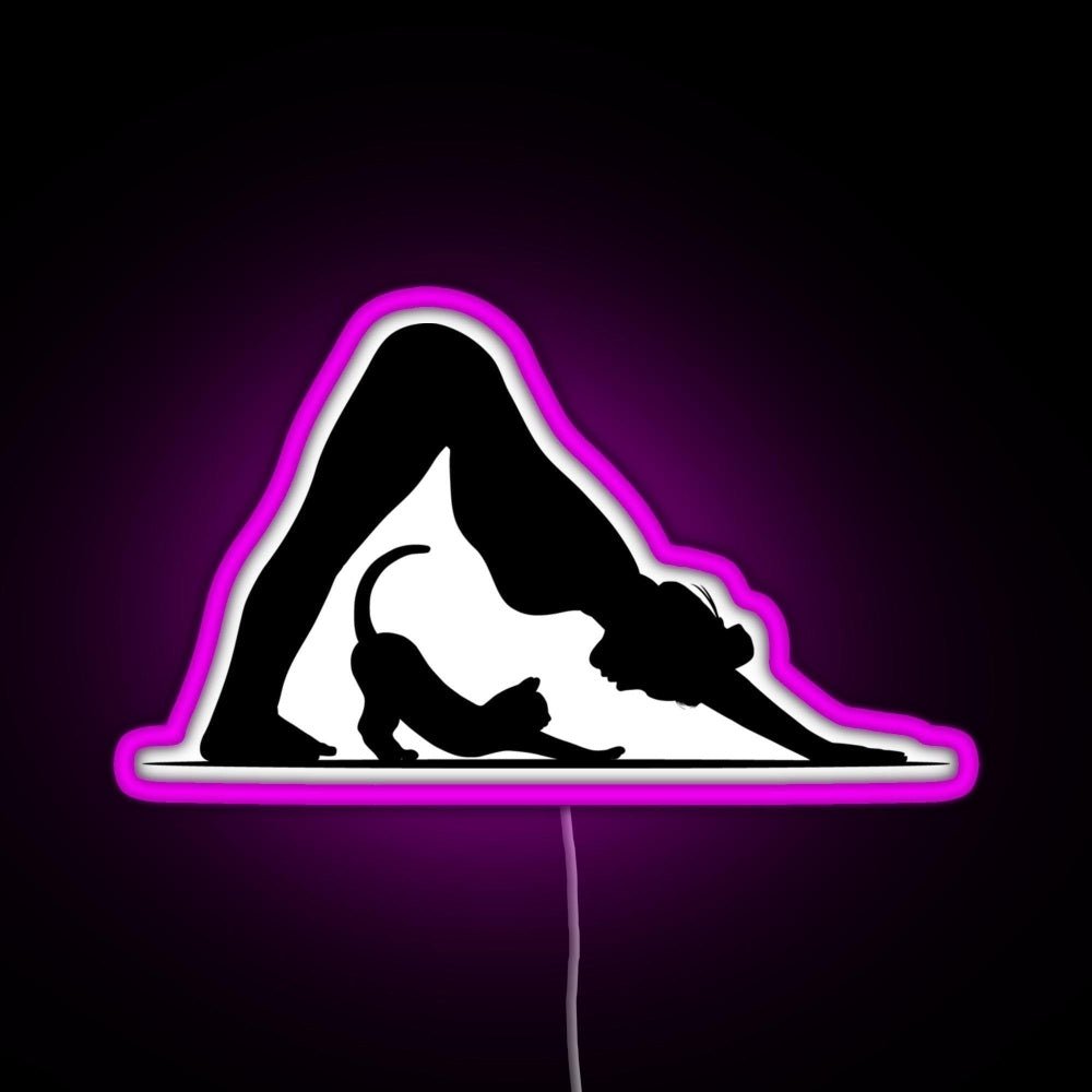 Yoga Cat Rgb Neon Sign - Shineneon