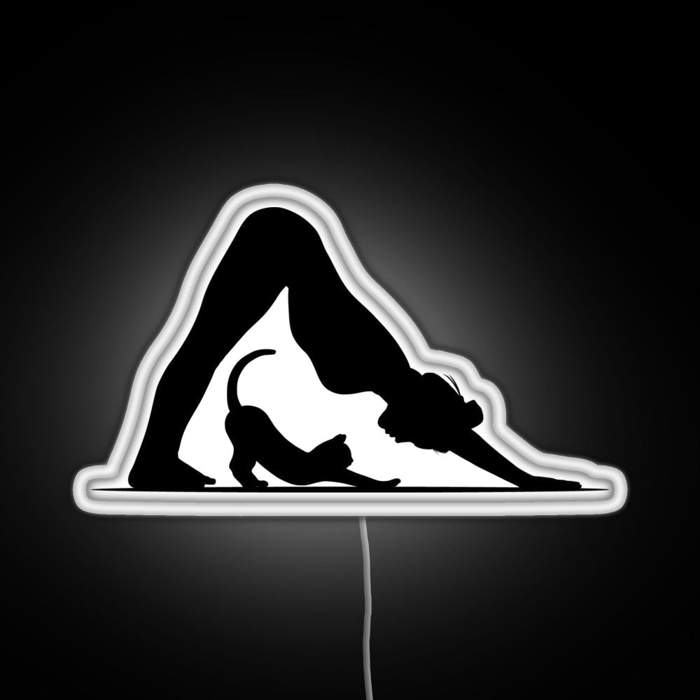 Yoga Cat Rgb Neon Sign - Shineneon