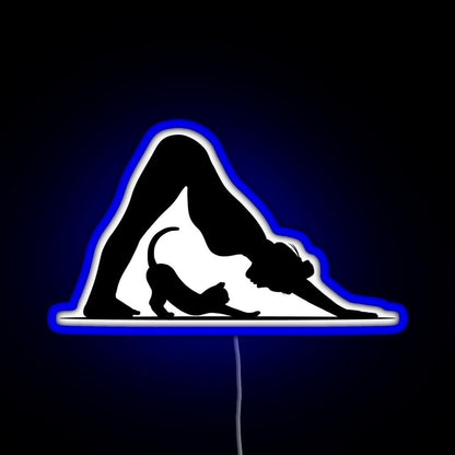Yoga Cat Rgb Neon Sign - Shineneon