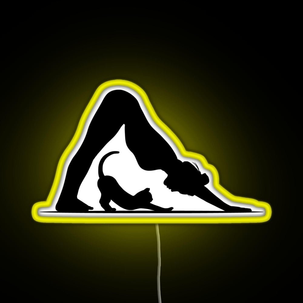 Yoga Cat Rgb Neon Sign - Shineneon