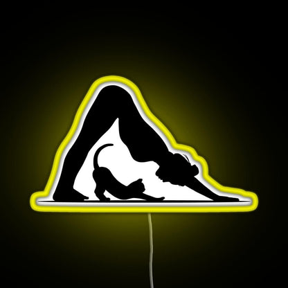 Yoga Cat Rgb Neon Sign - Shineneon
