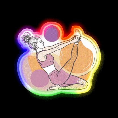 Yoga Class Sport Yoga Led Neon Sign For Wellness Space Rgb Color