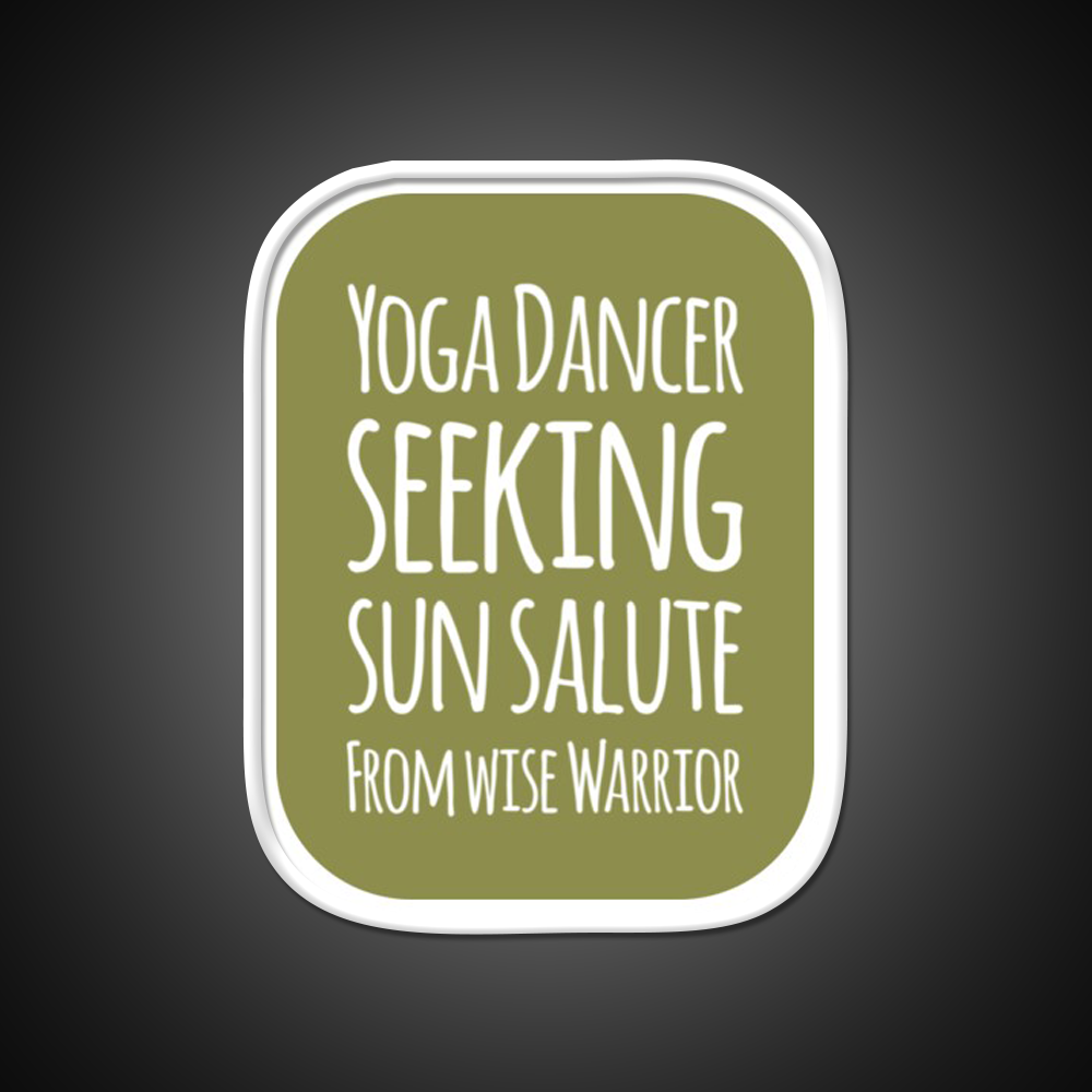 Yoga Dancer Seeking Sun Salute From Wise Warrior Yoga Led Neon Sign Rgb Color