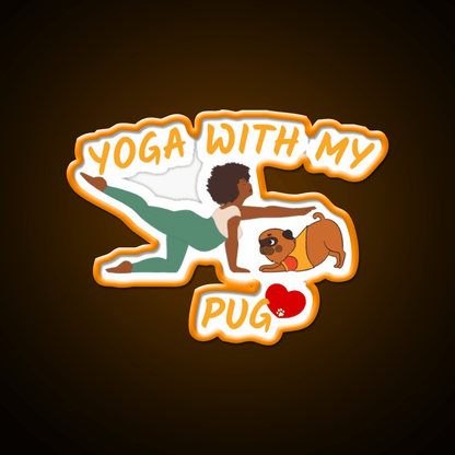 Yoga Dog Yoga Lovers Gifts Dog Lovers Gifts Yoga Led Neon Sign Rgb Color - Shineneon
