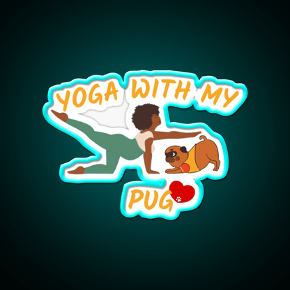 Yoga Dog Yoga Lovers Gifts Dog Lovers Gifts Yoga Led Neon Sign Rgb Color - Shineneon