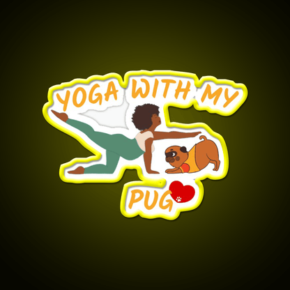 Yoga Dog Yoga Lovers Gifts Dog Lovers Gifts Yoga Led Neon Sign Rgb Color - Shineneon