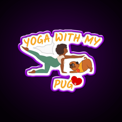 Yoga Dog Yoga Lovers Gifts Dog Lovers Gifts Yoga Led Neon Sign Rgb Color - Shineneon