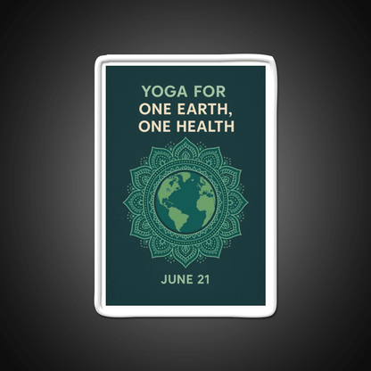 Yoga For One Earth One Health Earth Mandala Yoga Led Neon Sign Rgb Color - Shineneon