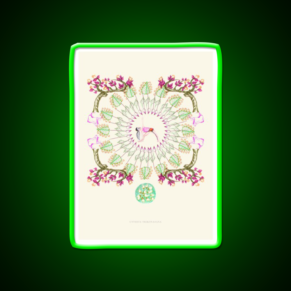 Yoga Garden Iii Yoga Led Neon Sign For Wellness Space Rgb Color