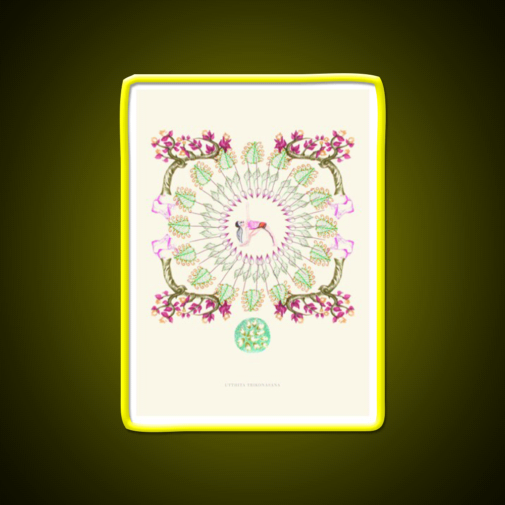 Yoga Garden Iii Yoga Led Neon Sign For Wellness Space Rgb Color