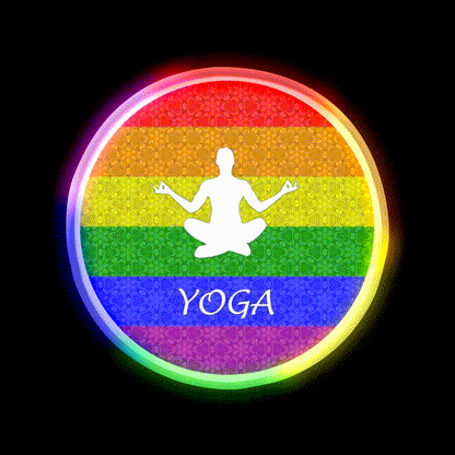 Yoga Gay Pride Yoga Led Neon Sign For Wellness Space Rgb Color