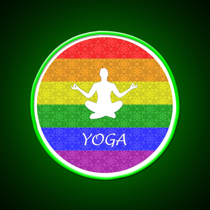 Yoga Gay Pride Yoga Led Neon Sign For Wellness Space Rgb Color