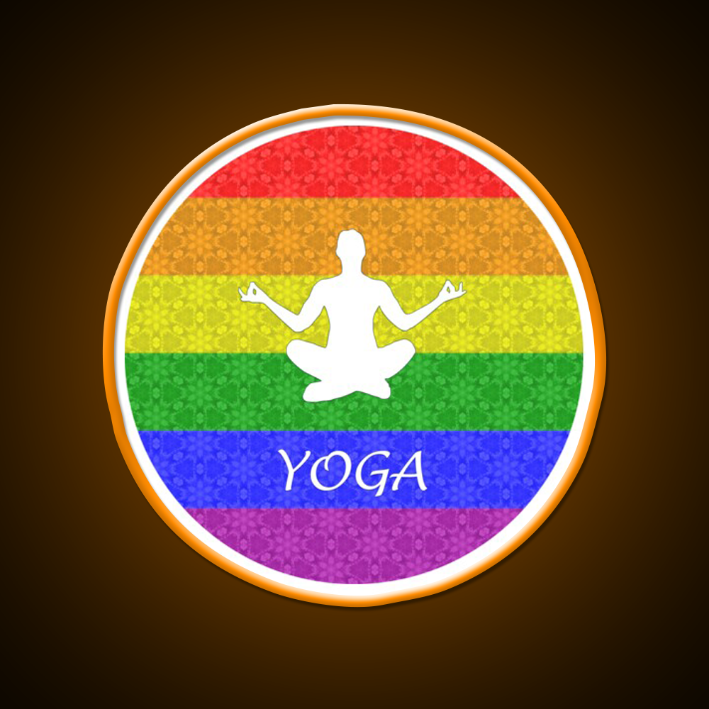 Yoga Gay Pride Yoga Led Neon Sign For Wellness Space Rgb Color