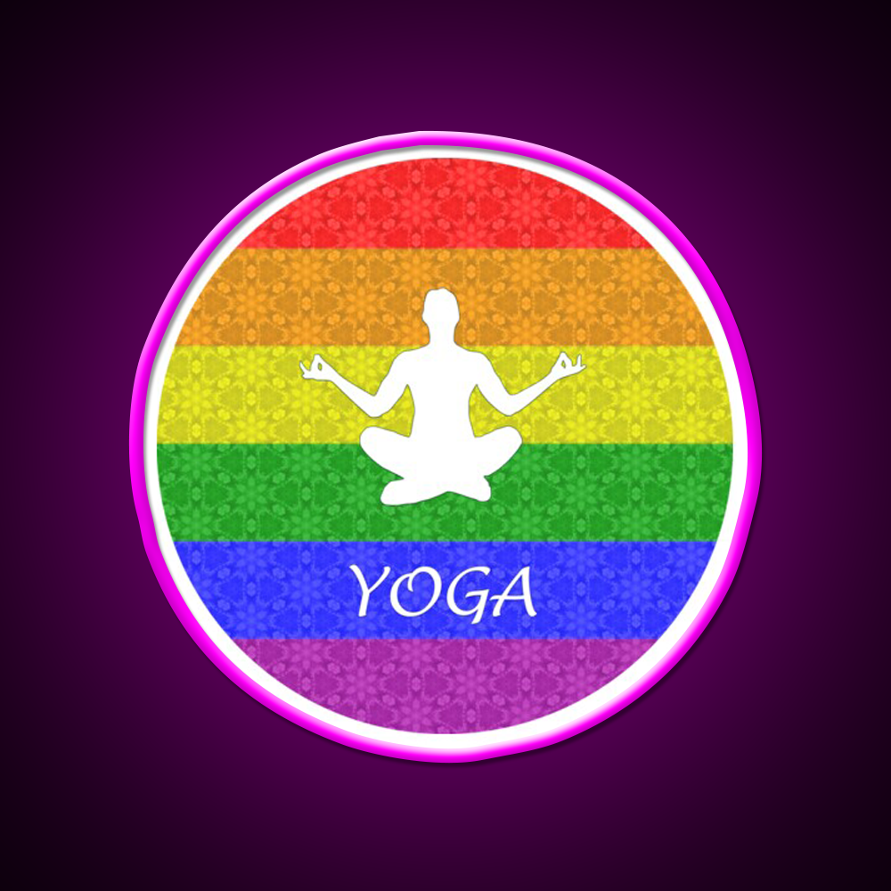 Yoga Gay Pride Yoga Led Neon Sign For Wellness Space Rgb Color