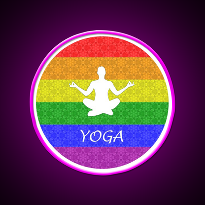 Yoga Gay Pride Yoga Led Neon Sign For Wellness Space Rgb Color