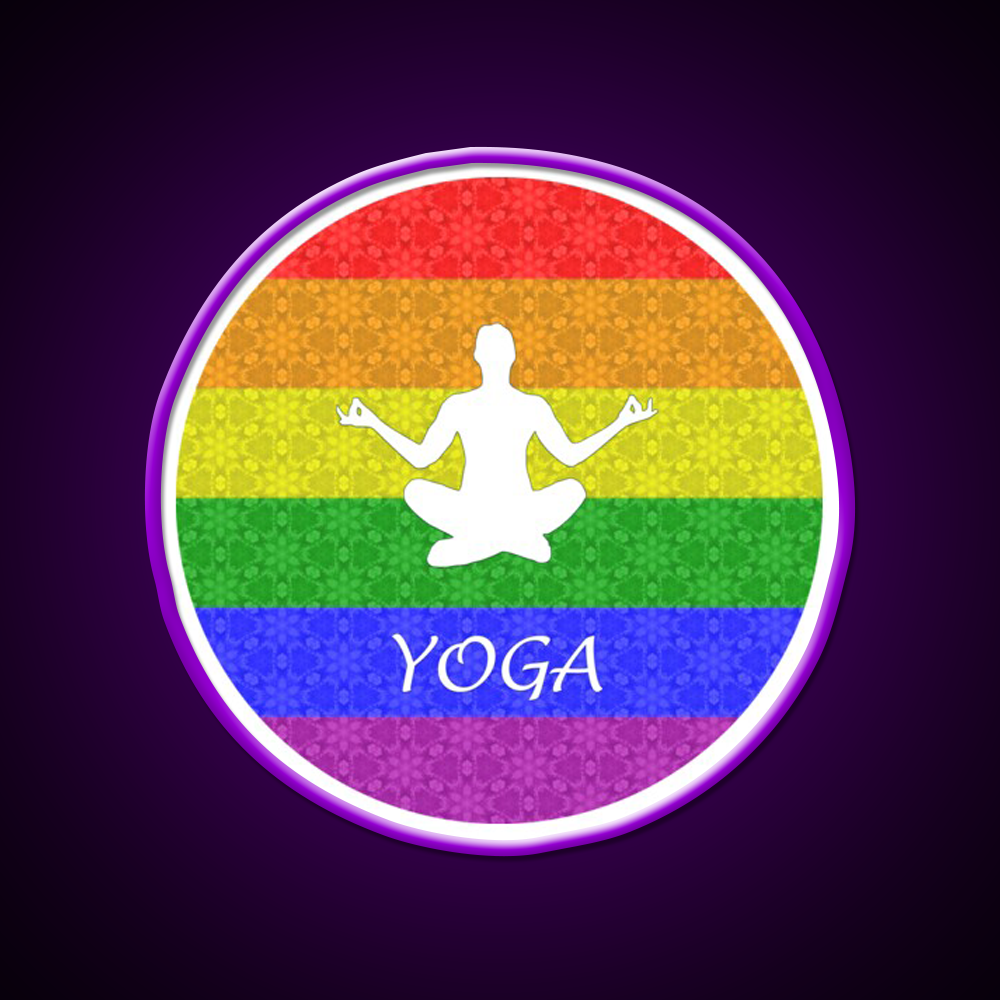 Yoga Gay Pride Yoga Led Neon Sign For Wellness Space Rgb Color